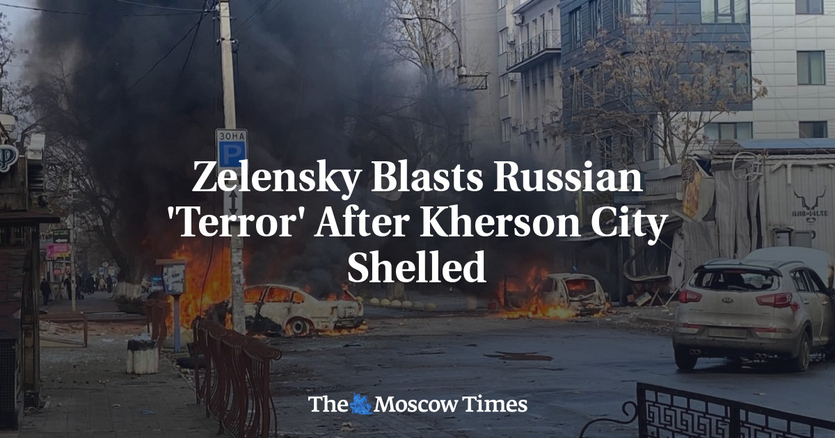 Zelensky Blasts Russian ‘Terror’ After Kherson City Shelled