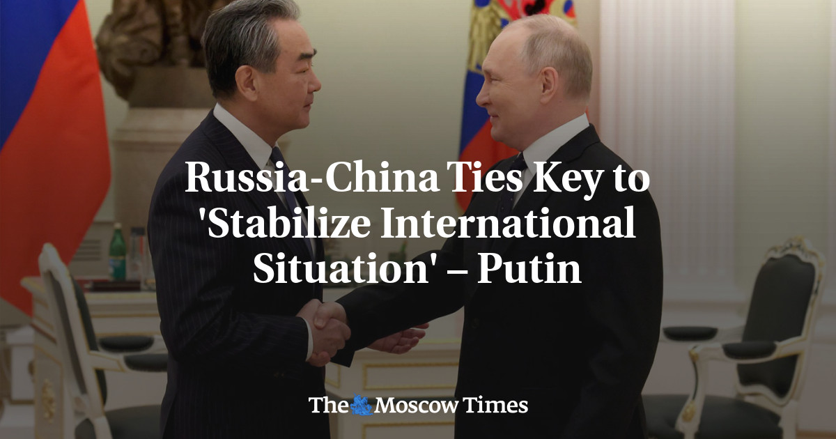 Russia-China Ties Key to ‘Stabilize International Situation’ – Putin