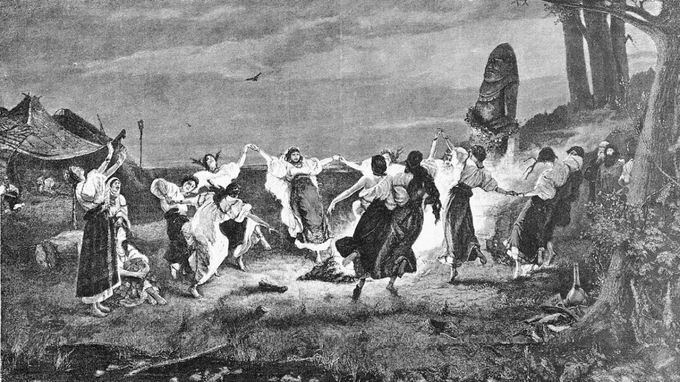  Paul Svedomski. "The Spring Festival of the Ancient Slavs" (1895). Wikicommons 