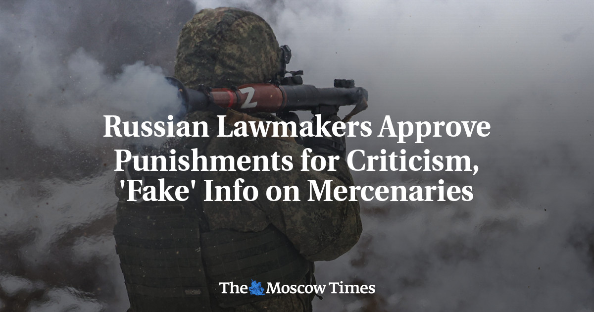 Russian Lawmakers Approve Punishments for ‘Fake’ Info on Army Volunteers, Mercenaries