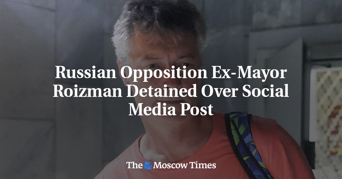Russian Opposition Ex-Mayor Roizman Detained Over Social Media Post