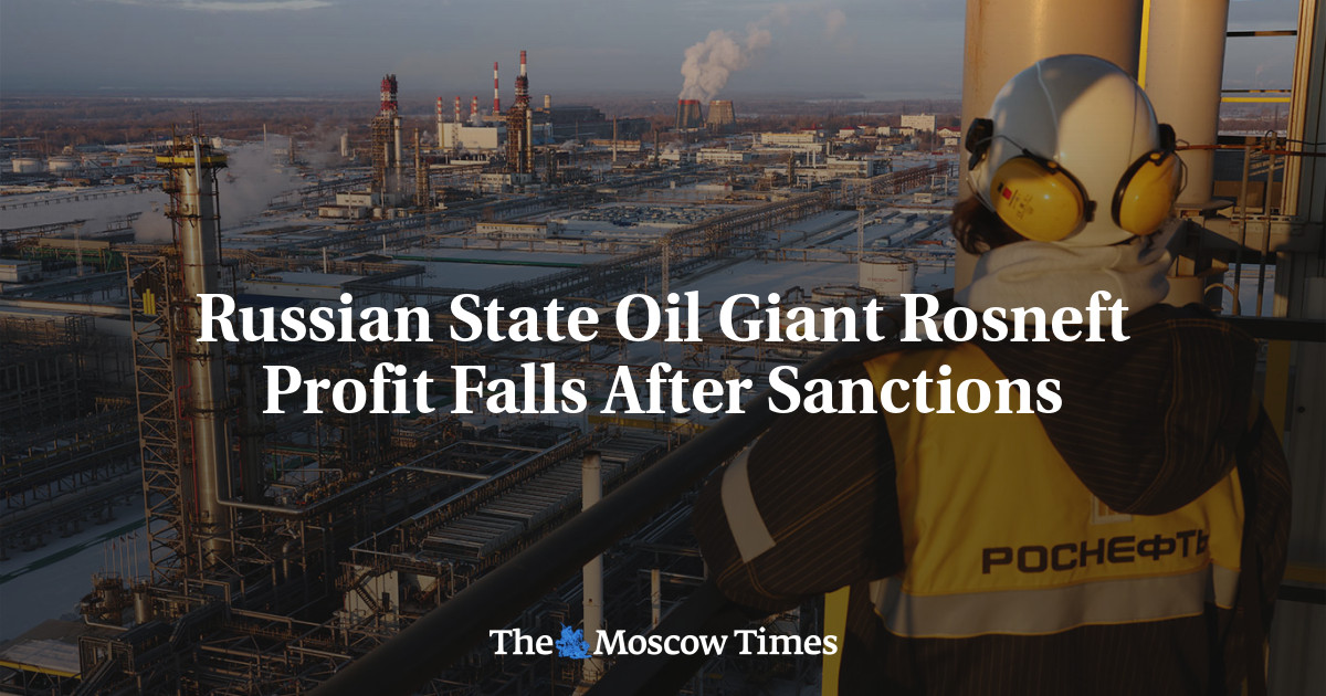 Russian State Oil Giant Rosneft Profit Falls After Sanctions