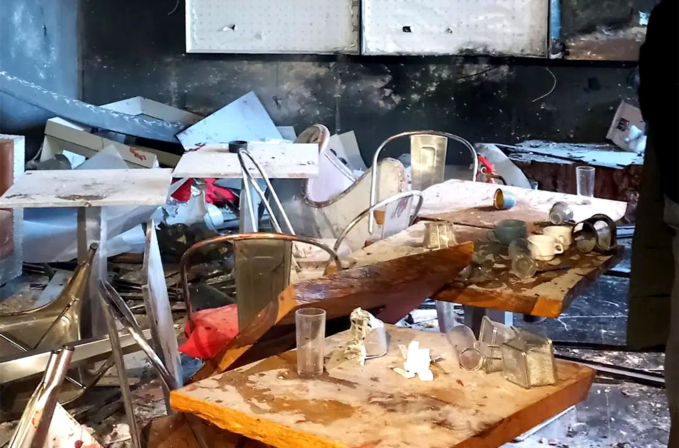  The aftermath of the explosion in Street Food Bar No. 1. Provided by Eduard Omelchenko 