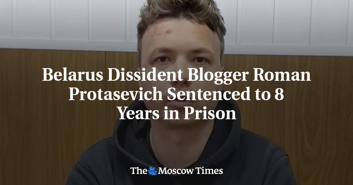 Belarus Dissident Blogger Roman Protasevich Sentenced to 8 Years in Prison