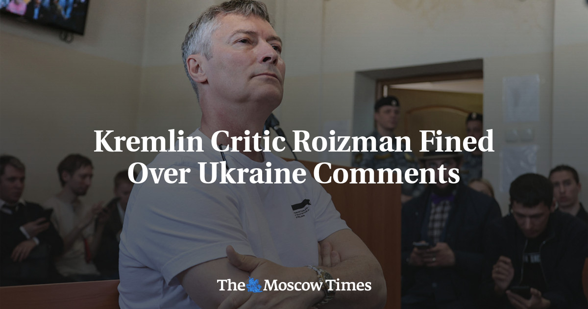 Kremlin Critic Roizman Fined Over Ukraine Comments