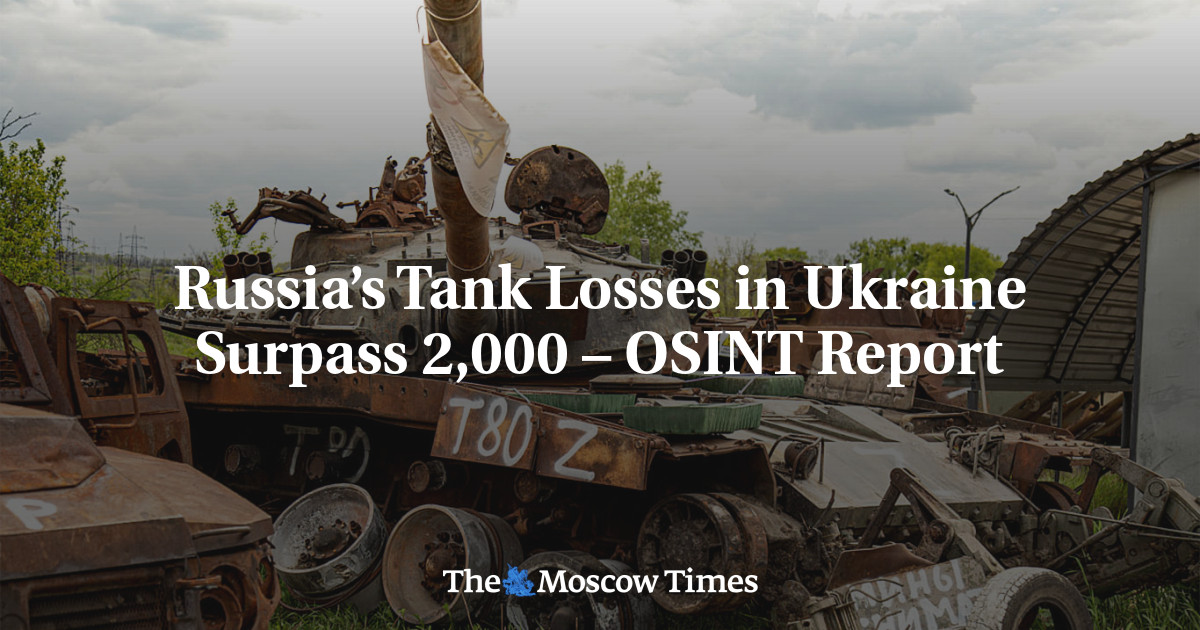 Russia’s Tank Losses in Ukraine Surpass 2,000 – OSINT Report