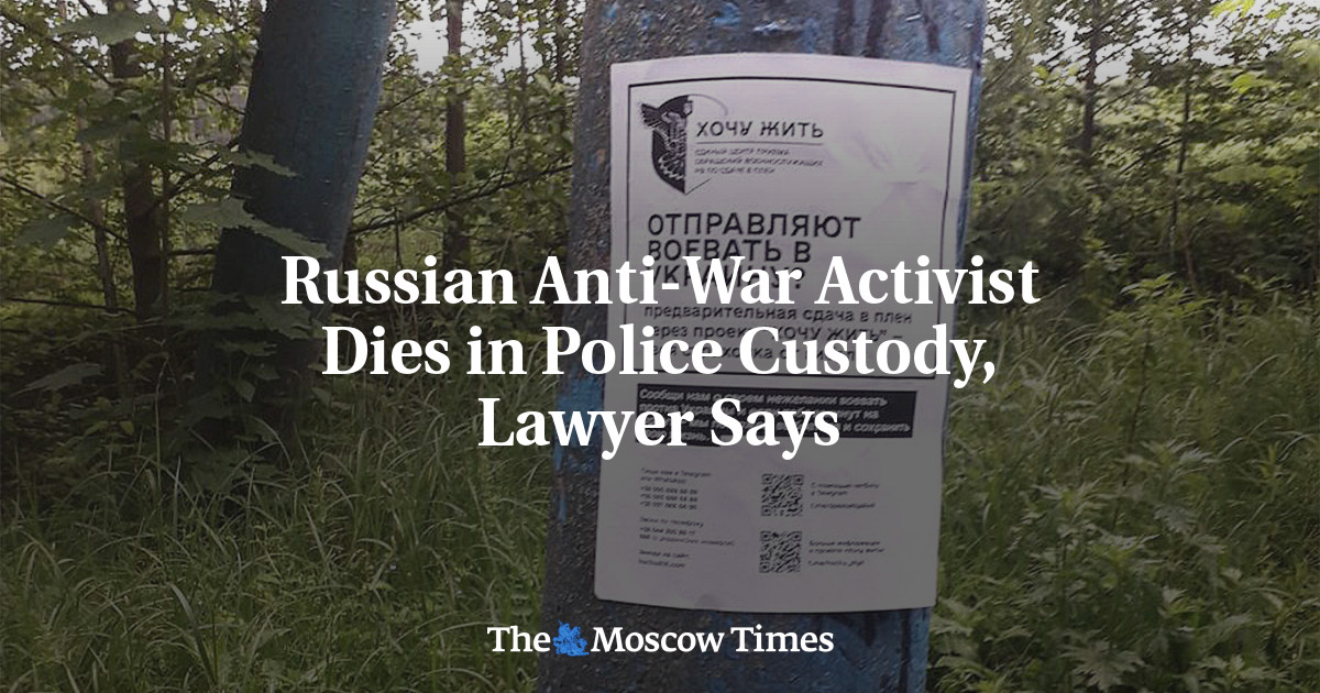 Russian Anti-War Activist Dies in Police Custody, Lawyer Says