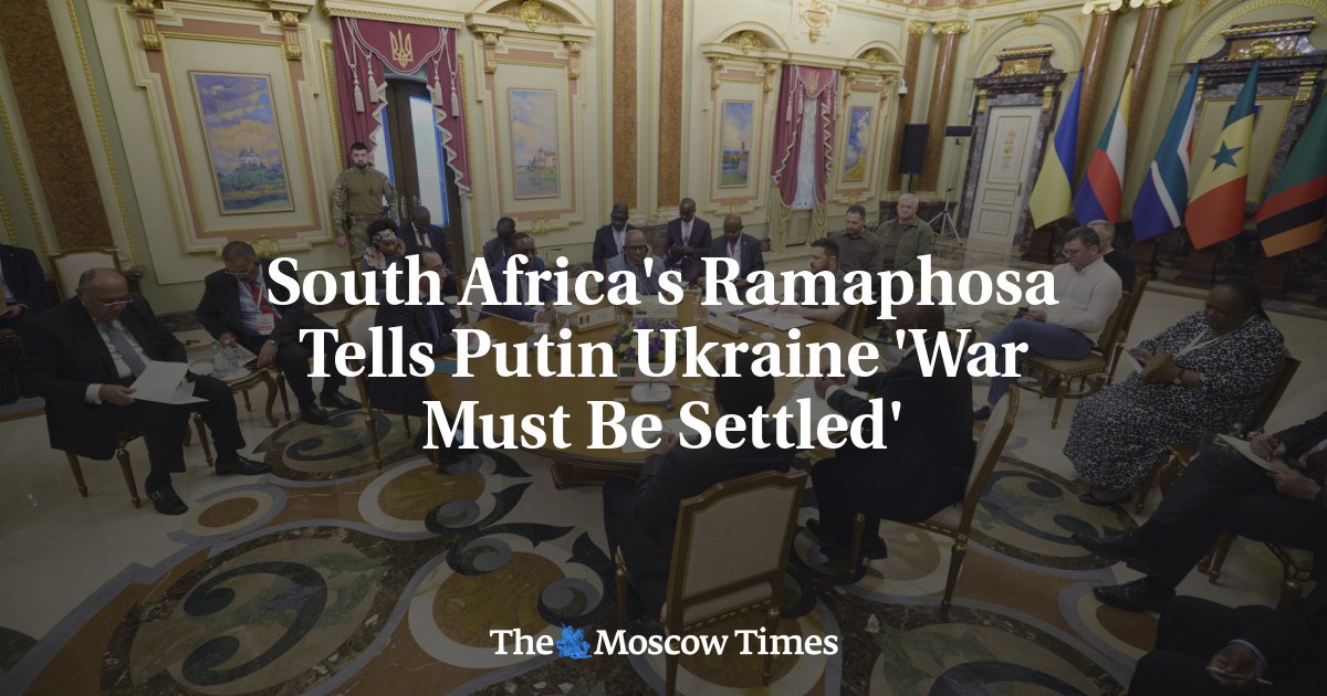 South Africa’s Ramaphosa Tells Putin Ukraine ‘War Must Be Settled’
