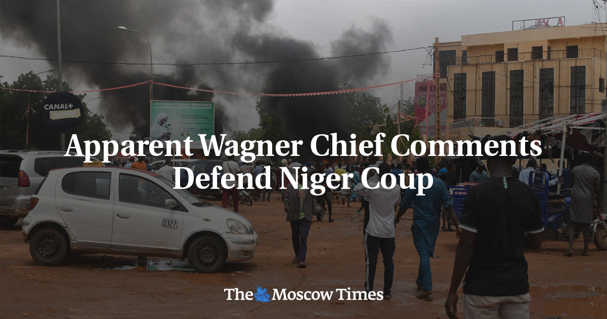 Apparent Wagner Chief Comments Defend Niger Coup