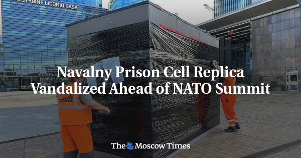 Navalny Prison Cell Replica Vandalized Ahead of NATO Summit