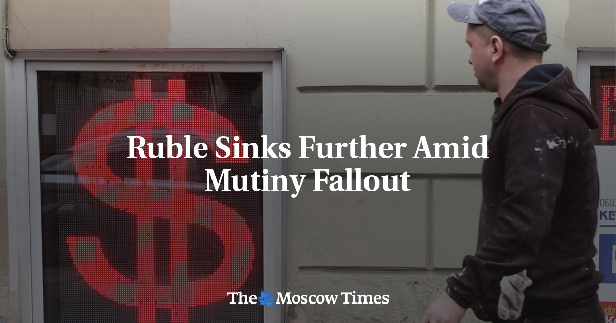 Ruble Sinks Further Amid Mutiny Fallout