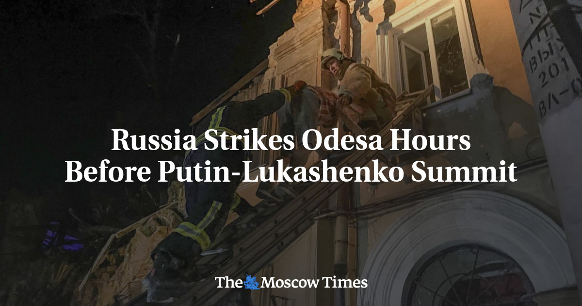 Russia Strikes Odesa Hours Before Putin-Lukashenko Summit