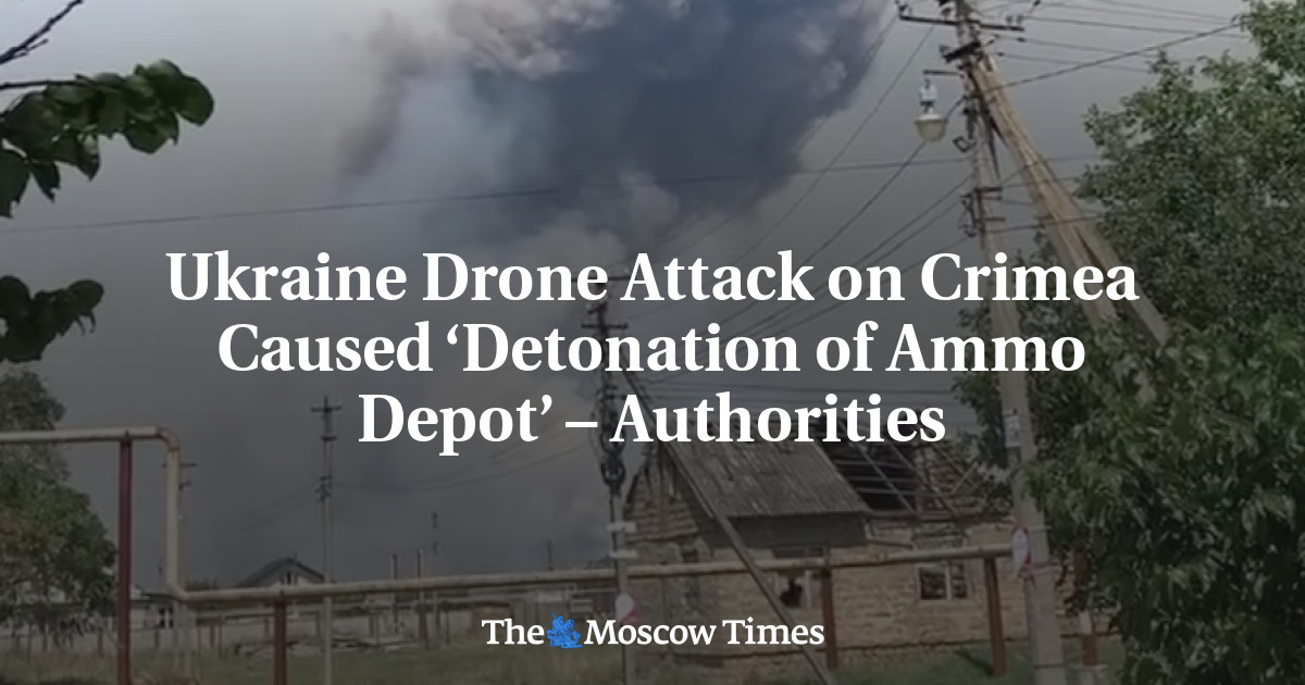 Ukraine Drone Attack on Crimea Caused ‘Detonation of Ammo Depot’ – Authorities