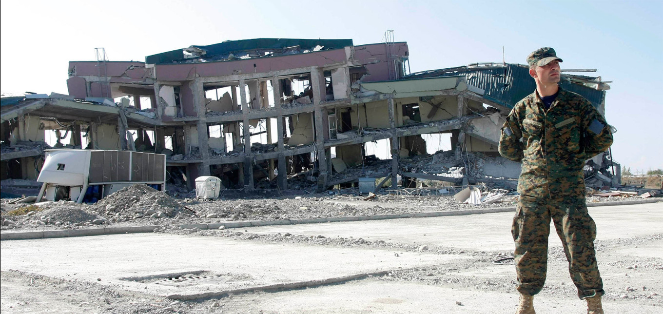  Destroyed barracks at the Gori Military Base following the Russian bombing in 2008. Giorgi Abdaladze (CC BY-SA 4.0) 