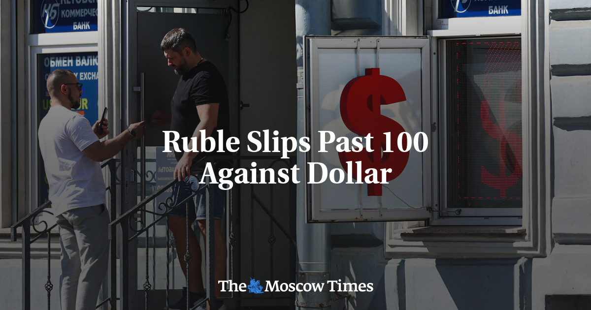Ruble Slips Past 100 Against Dollar