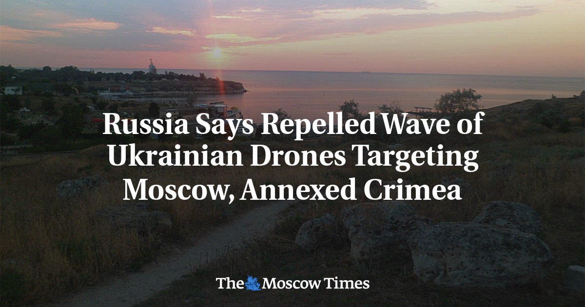 Russia Says Repelled Wave of Ukrainian Drones Targeting Moscow, Annexed Crimea