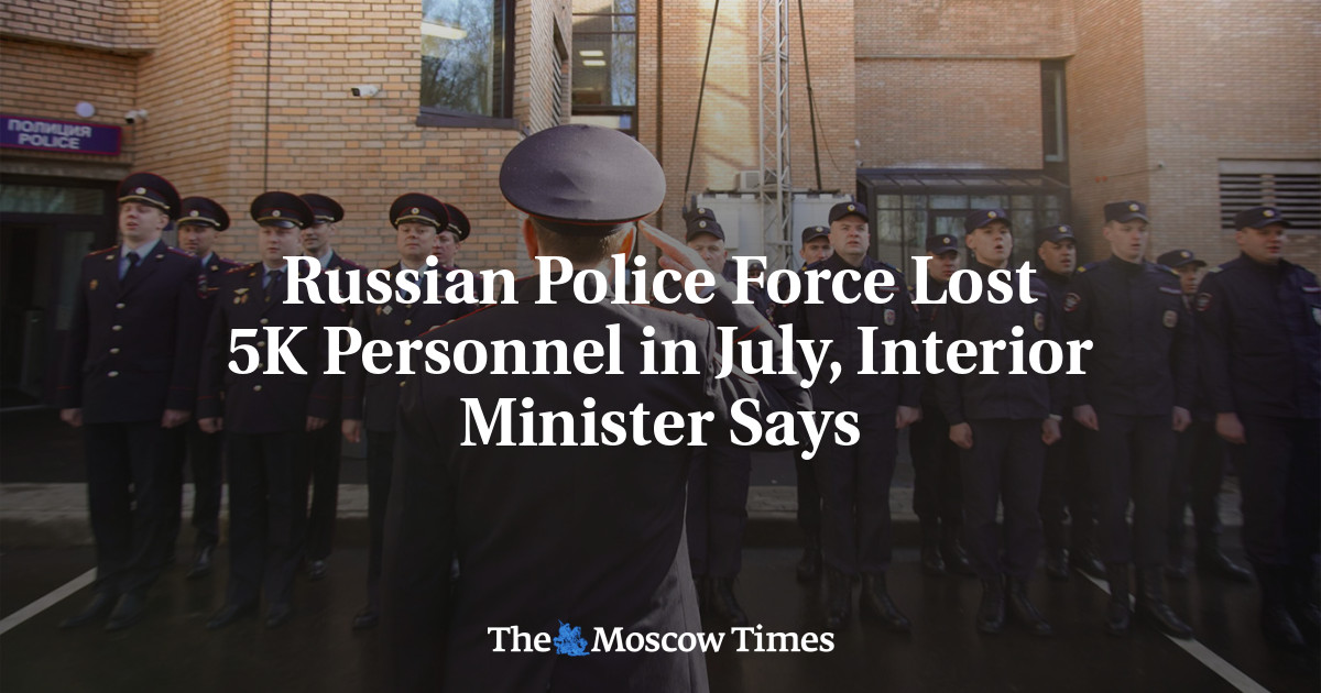 Russian Police Force Lost 5K Personnel in July, Interior Minister Says