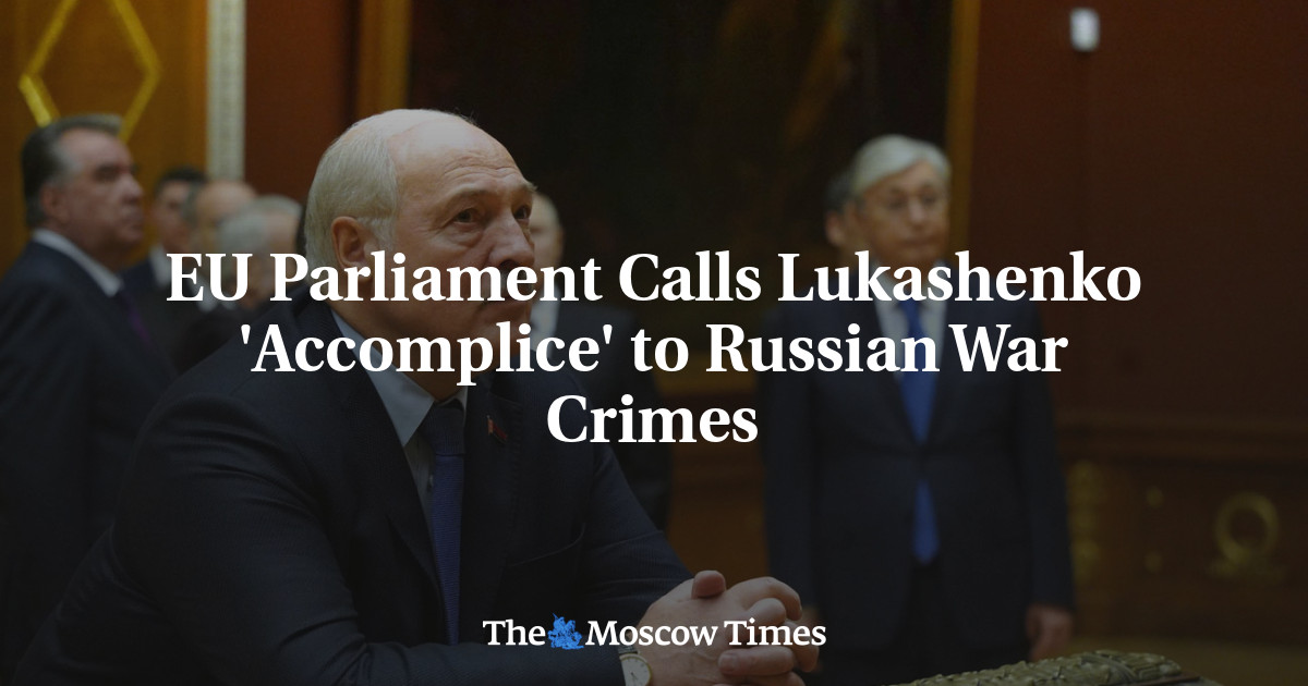 EU Parliament Calls Lukashenko ‘Accomplice’ to Russian War Crimes