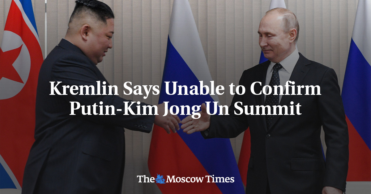Kremlin Says Unable to Confirm Putin-Kim Jong Un Summit