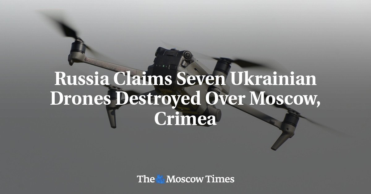 Russia Claims Seven Ukrainian Drones Destroyed Over Moscow, Crimea
