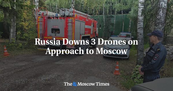 Russia Downs 3 Drones on Approach to Moscow