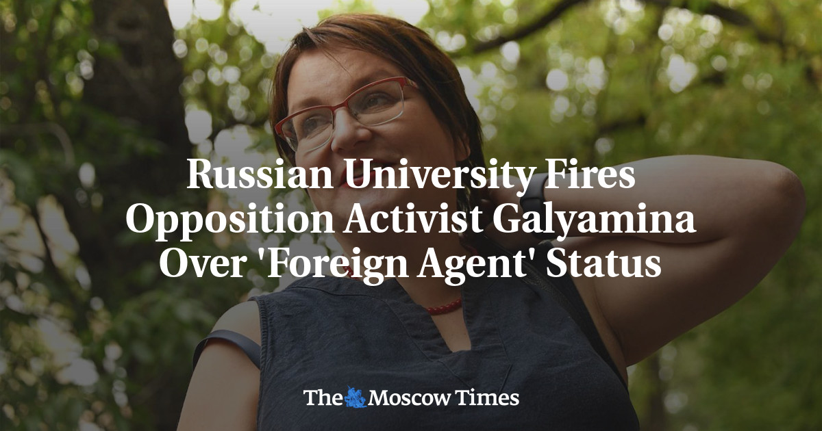 Russian University Fires Opposition Activist Galyamina Over ‘Foreign Agent’ Status