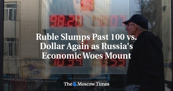 Ruble Slumps Past 100 vs