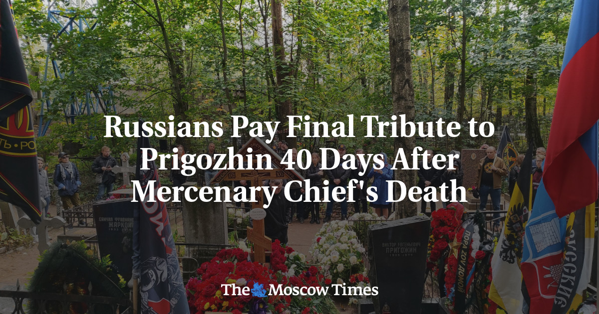 Russians Pay Final Tribute to Prigozhin 40 Days After Mercenary Chief’s Death