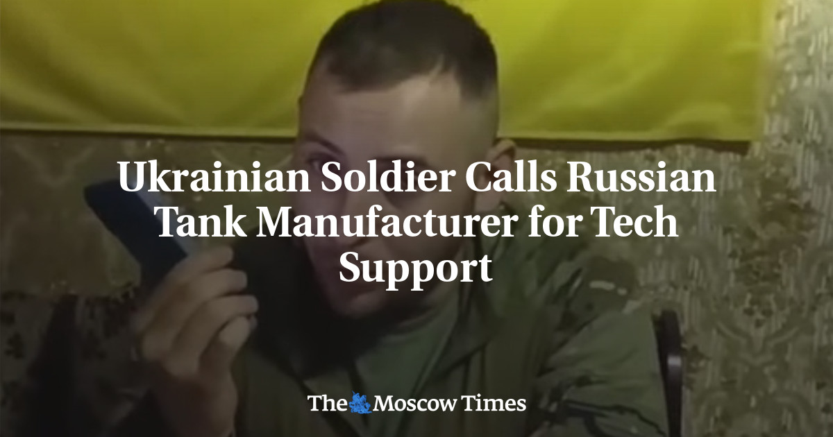 Ukrainian Soldier Calls Russian Tank Manufacturer for Tech Support