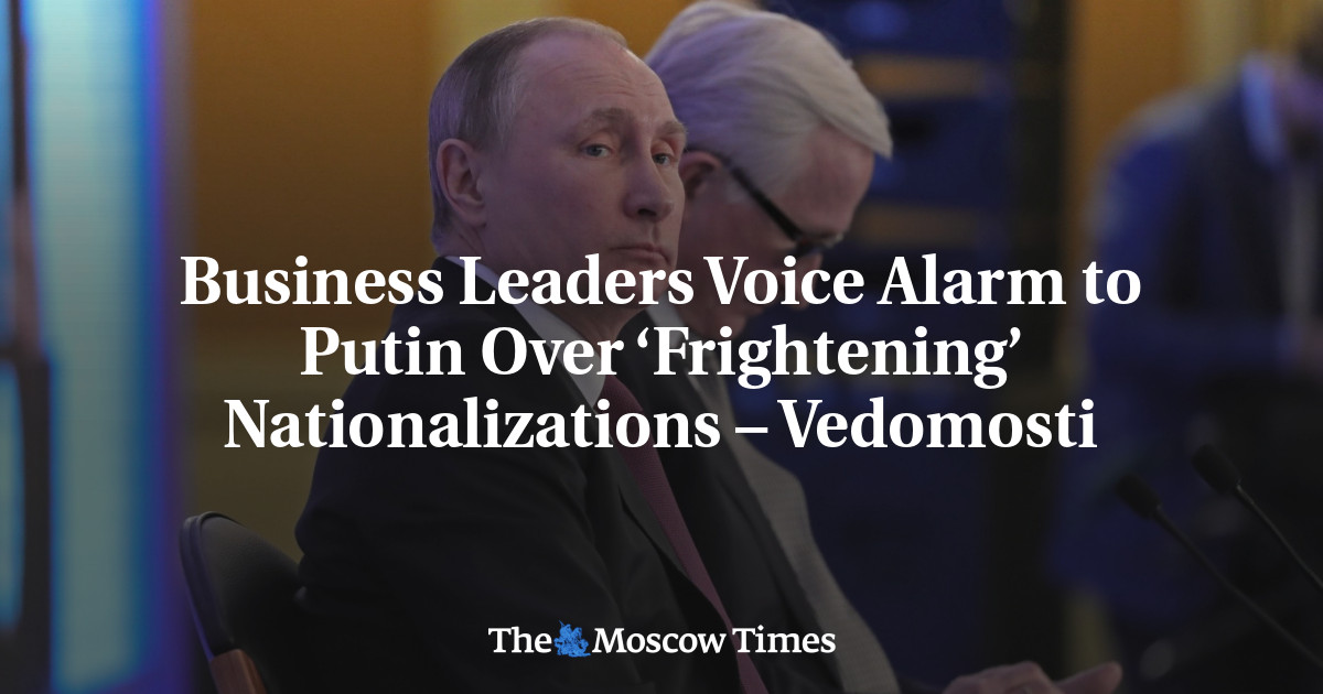 Business Leaders Voice Alarm to Putin Over ‘Frightening’ Nationalizations – Vedomosti