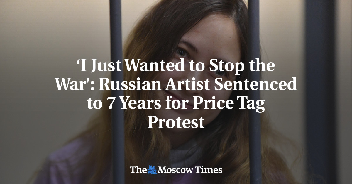‘I Just Wanted to Stop the War’: Russian Artist Sentenced to 7 Years for Price Tag Protest