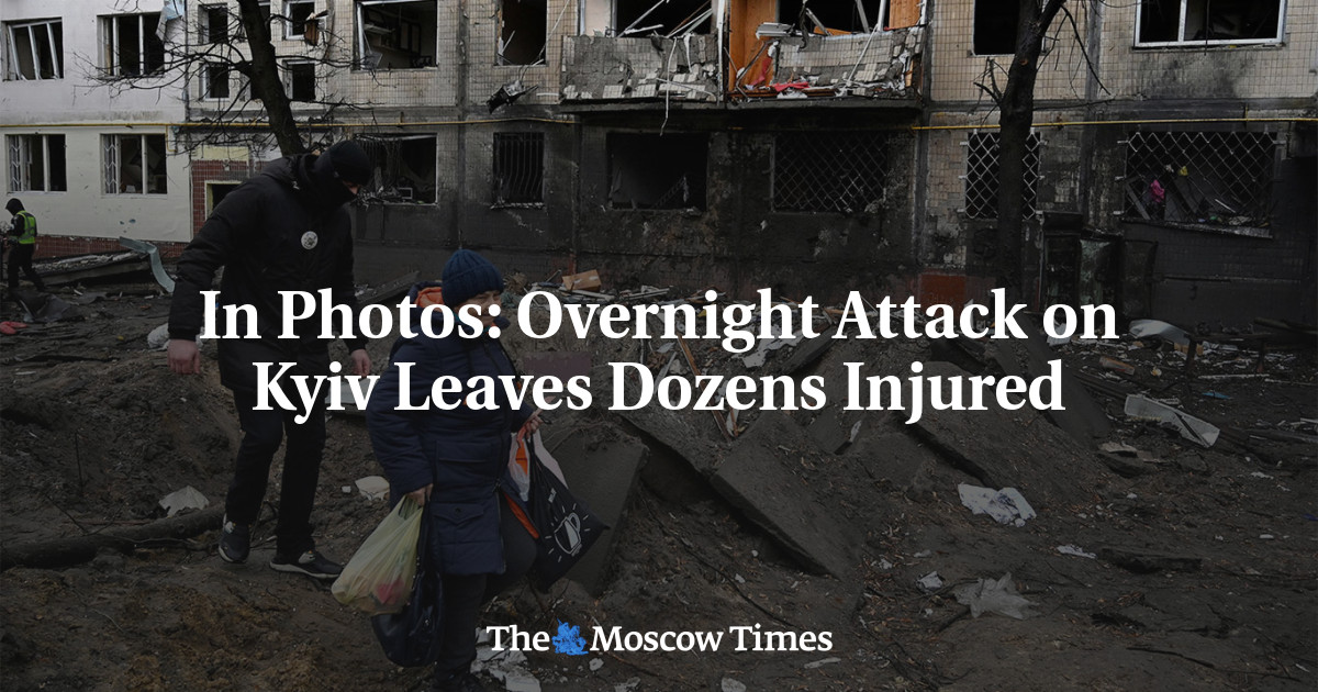 In Photos: Overnight Attack on Kyiv Leaves Dozens Injured