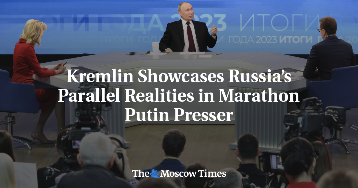 Kremlin Showcases Russia’s Parallel Realities in Marathon Putin Presser