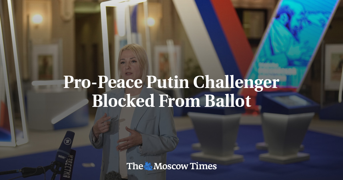 Pro-Peace Putin Challenger Blocked From Ballot