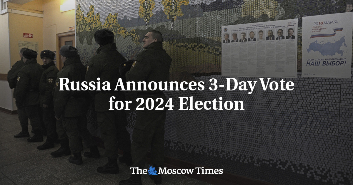 Russia Announces 3-Day Vote for 2024 Election
