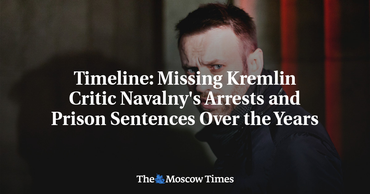 Timeline: Missing Kremlin Critic Navalny’s Arrests and Prison Sentences Over the Years