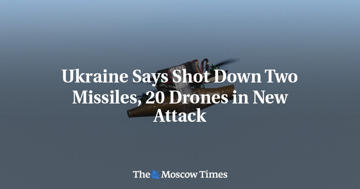 Ukraine Says Shot Down Two Missiles, 20 Drones in New Attack