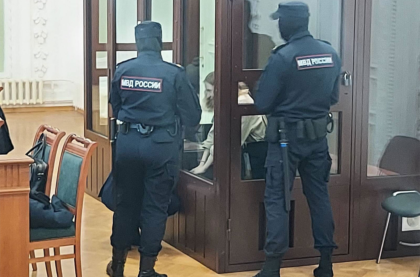  Daria Trepova at a court hearing on Monday. Moscow Times Reporter 