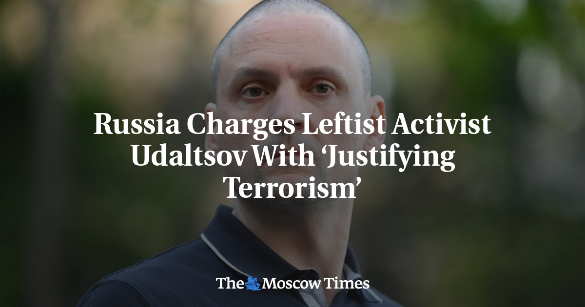 Russia Charges Leftist Activist Udaltsov With ‘Justifying Terrorism’