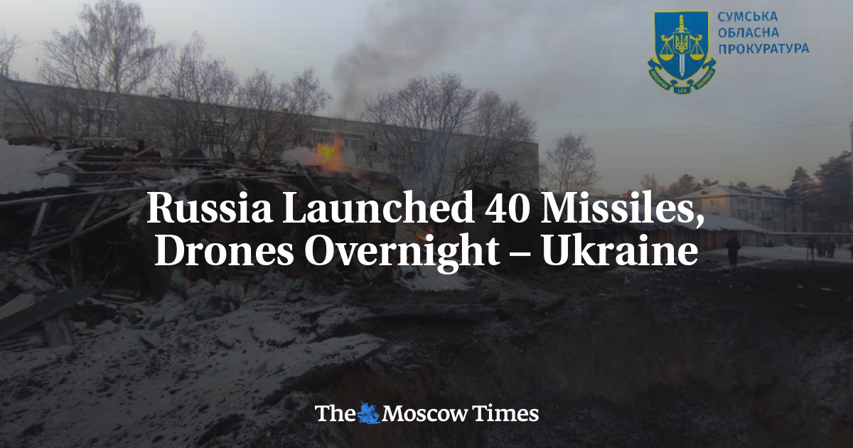 Russia Launched 40 Missiles, Drones Overnight – Ukraine