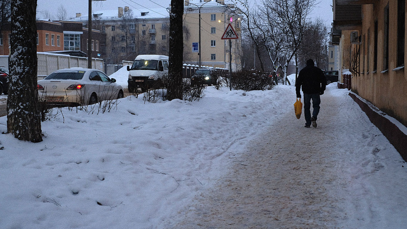  A street in Podolsk, Moscow region. MT 