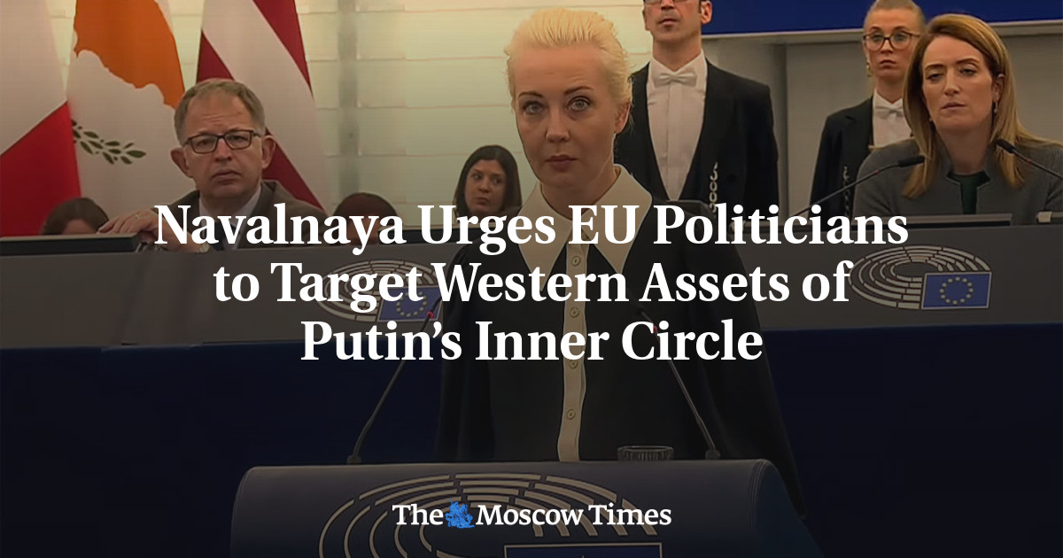 Navalnaya Urges EU Politicians to Target Western Assets of Putin’s Inner Circle