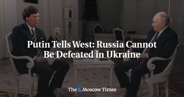 Putin Tells West: Russia Cannot Be Defeated in Ukraine