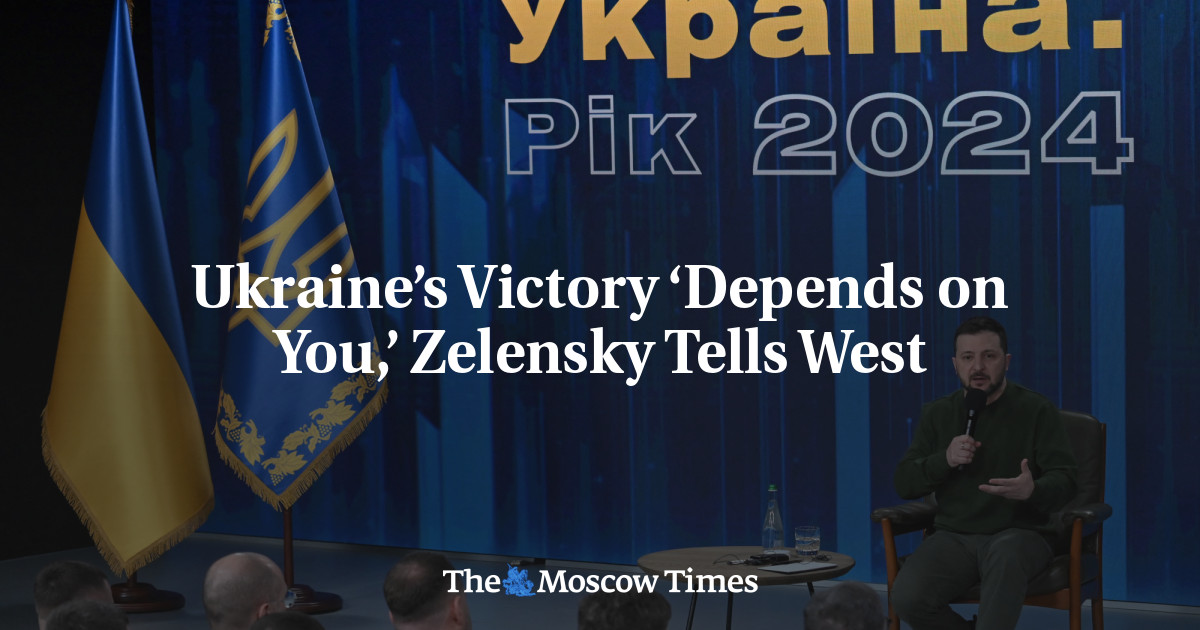 Ukraine’s Victory ‘Depends on You,’ Zelensky Tells West
