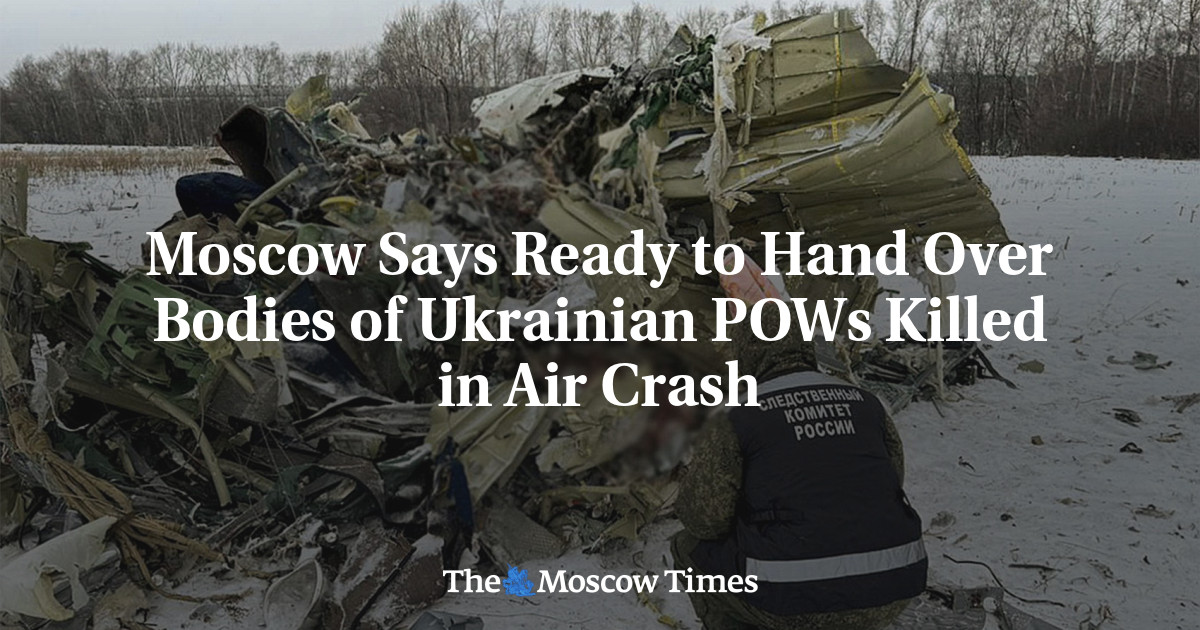 Moscow Says Ready to Hand Over Bodies of Ukrainian POWs Killed in Air Crash