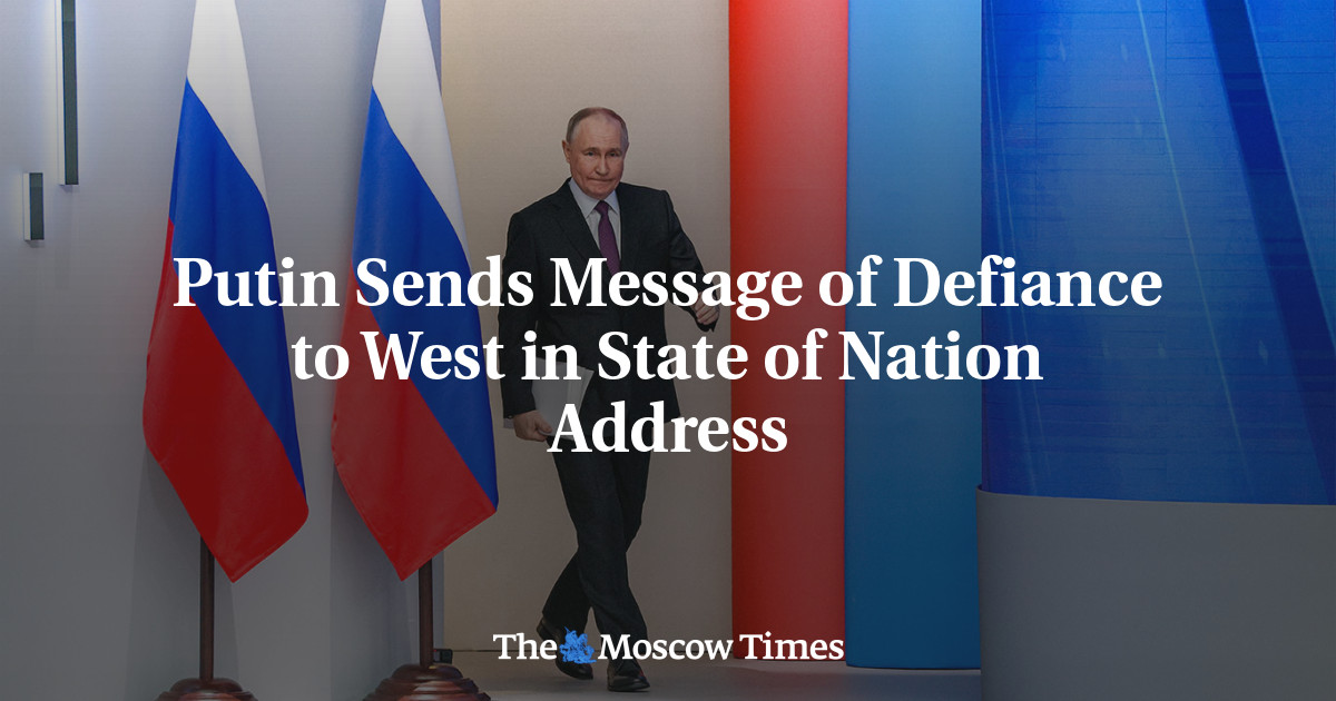 Putin Sends Message of Defiance to West in State of Nation Address