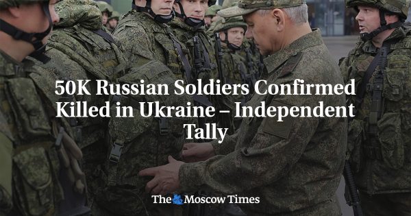 50K Russian Soldiers Confirmed Killed in Ukraine – Independent Tally