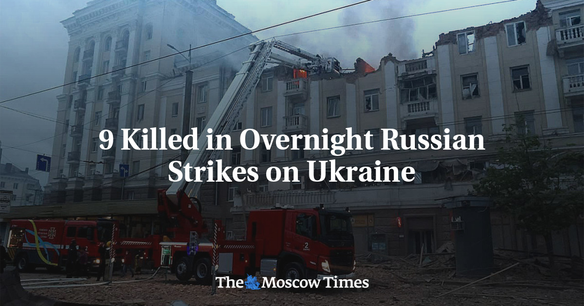 9 Killed in Overnight Russian Strikes on Ukraine