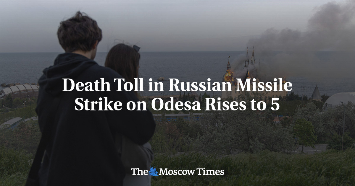Death Toll in Russian Missile Strike on Odesa Rises to 5