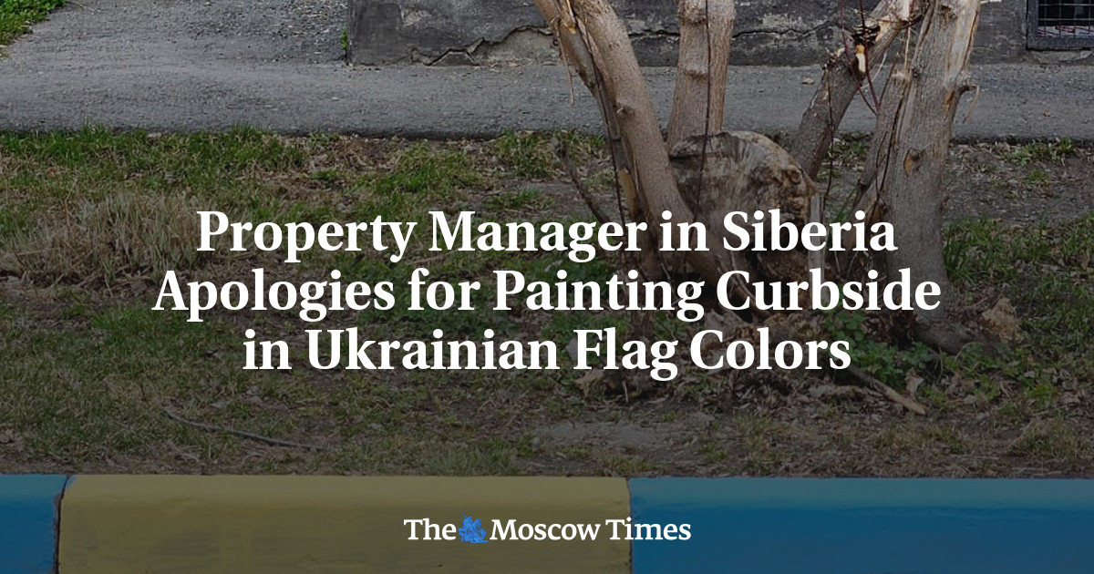 Property Manager in Siberia Apologies for Painting Curbside in Ukrainian Flag Colors